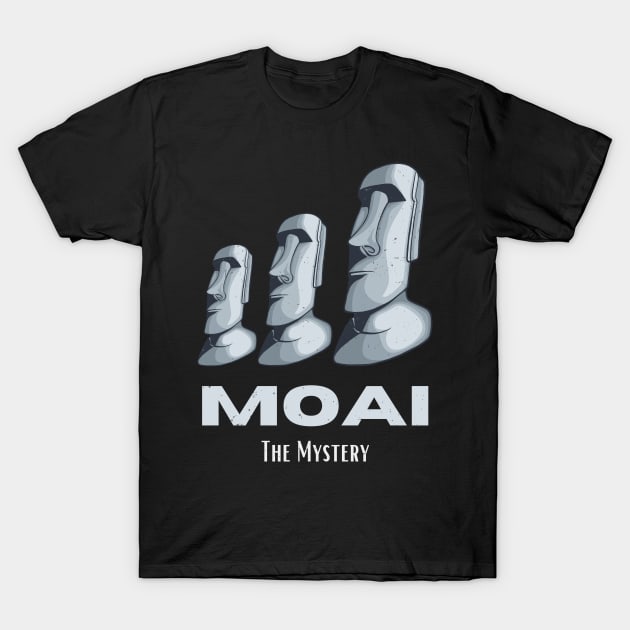 Rapa Nui Moai Easter Island Statues Heads Mystery T-Shirt by Foxxy Merch